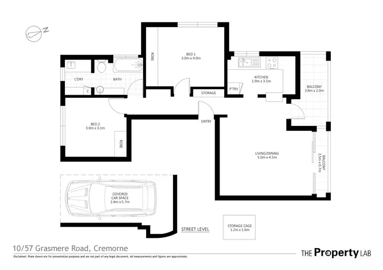 Floorplan of Homely apartment listing, 10/57-59 Grasmere Road, Cremorne NSW 2090
