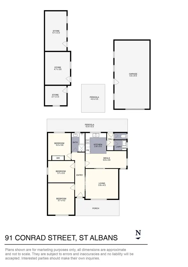 Floorplan of Homely house listing, 91 Conrad Street, St Albans VIC 3021
