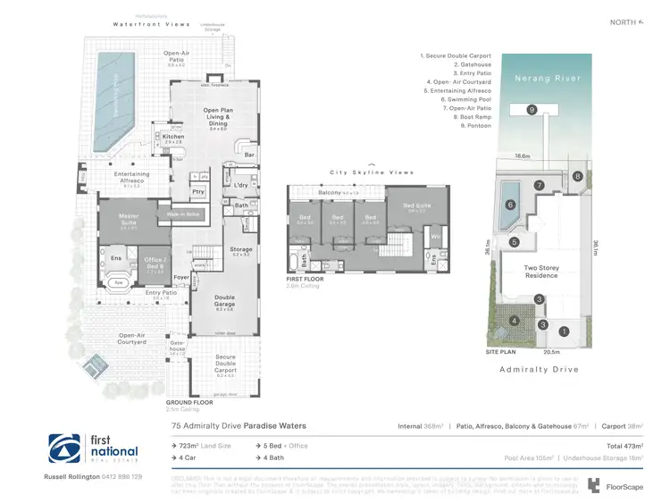Floorplan of Homely house listing, 75 Admiralty Drive, Paradise Waters QLD 4217