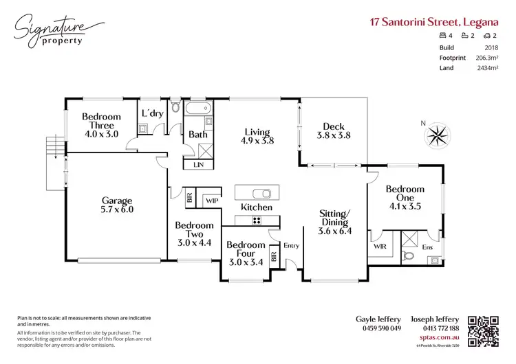 Floorplan of Homely house listing, 17 Santorini Street, Legana TAS 7277