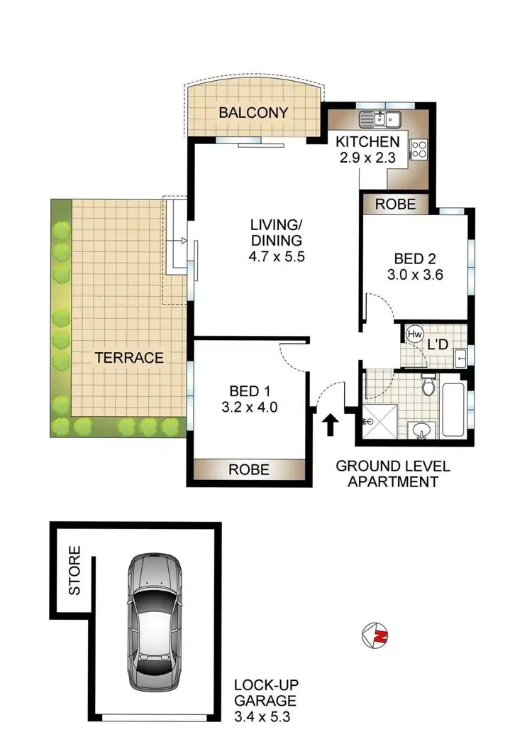 Floorplan of Homely unit listing, 1/4 Chicago Avenue, Maroubra NSW 2035