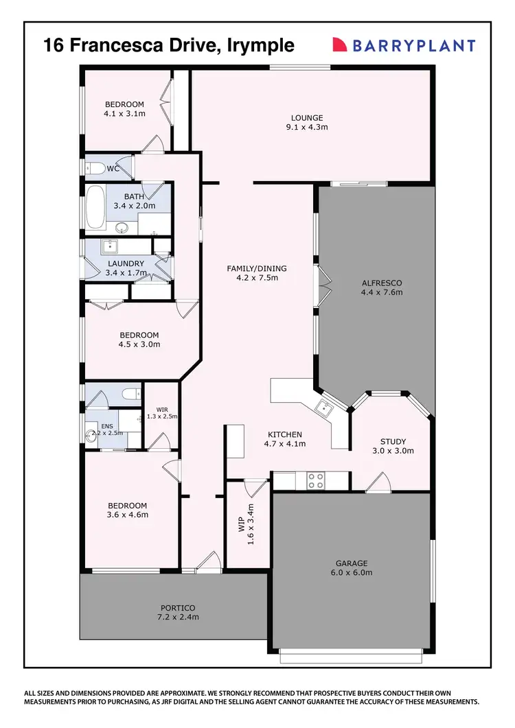 Floorplan of Homely house listing, 16 Francesca Drive, Irymple VIC 3498