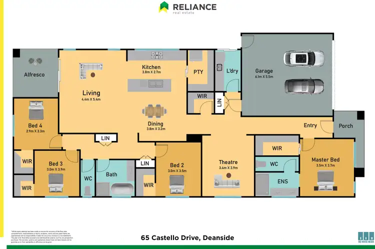 Floorplan of Homely house listing, 65 Castello Drive, Deanside VIC 3336