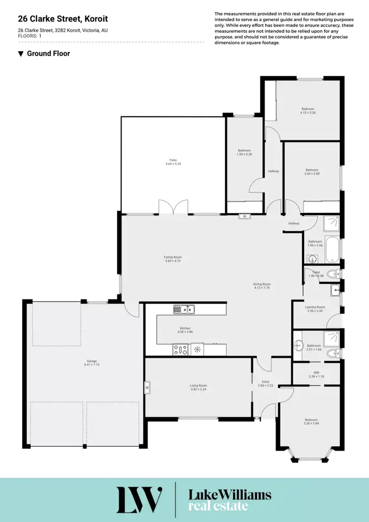 Floorplan of Homely house listing, 26 Clarke Street, Koroit VIC 3282