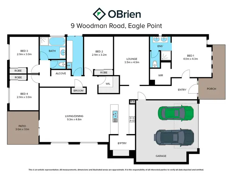 Floorplan of Homely house listing, 9 Woodman Road, Eagle Point VIC 3878