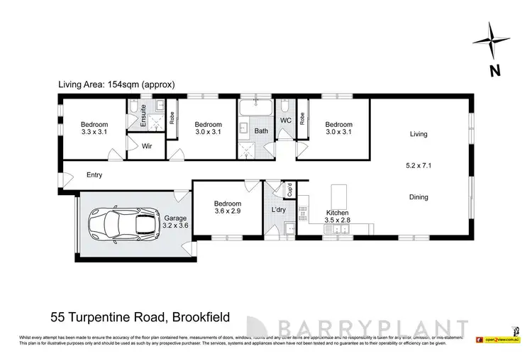Floorplan of Homely house listing, 55 Turpentine Road, Brookfield VIC 3338