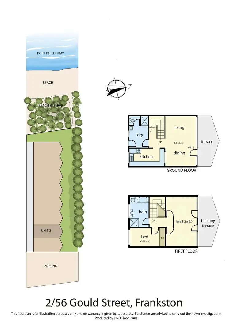 Floorplan of Homely townhouse listing, 2/56 Gould Street, Frankston VIC 3199