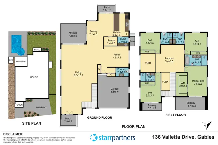 Floorplan of Homely house listing, 136 Valletta Drive, Box Hill NSW 2765