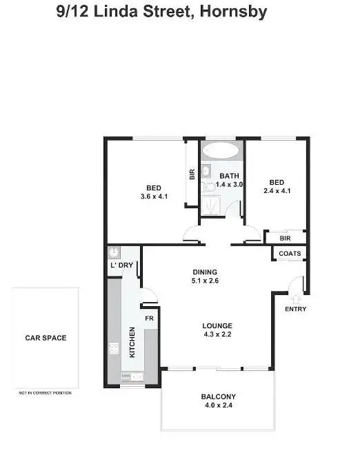 Floorplan of Homely apartment listing, 9/12 Linda Street, Hornsby NSW 2077