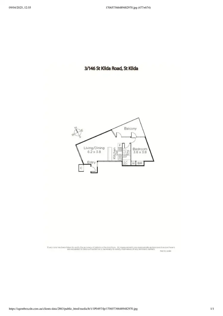 Floorplan of Homely apartment listing, 3/146 St Kilda Road, St Kilda VIC 3182