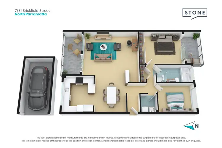 Floorplan of Homely apartment listing, 7/31 Brickfield Street, North Parramatta NSW 2151
