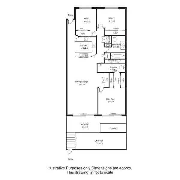 Floorplan of Homely apartment listing, 2/16-18 Smith Street, Cairns North QLD 4870