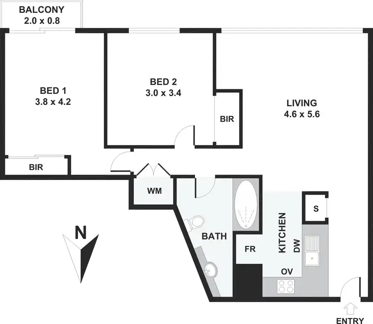 Floorplan of Homely apartment listing, 707/33 City Road, Southbank VIC 3006