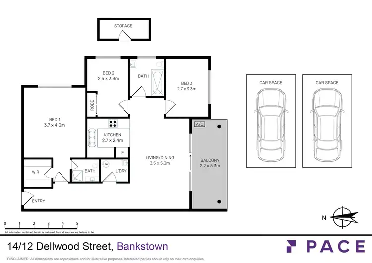 Floorplan of Homely apartment listing, 14/12-14 Dellwood Street, Bankstown NSW 2200