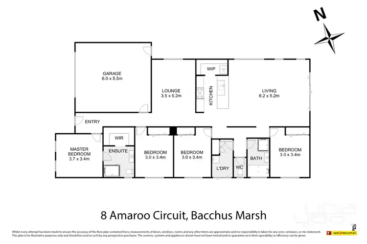 Floorplan of Homely house listing, 8 Amaroo Circuit, Bacchus Marsh VIC 3340