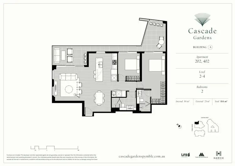Floorplan of Homely apartment listing, A402/2-8 Pymble Avenue, Pymble NSW 2073