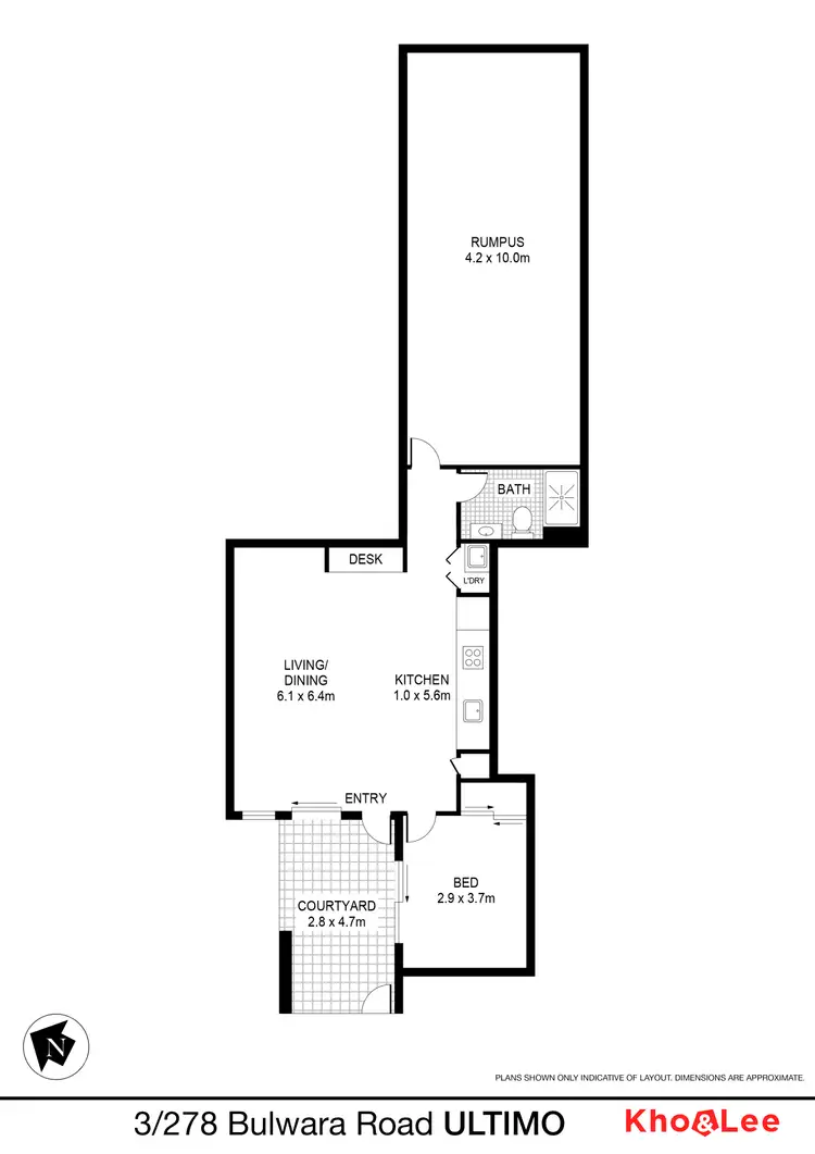 Floorplan of Homely apartment listing, Level GF/276 Bulwara Road, Ultimo NSW 2007