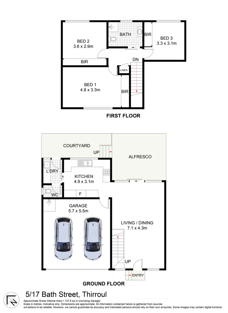 Floorplan of Homely townhouse listing, 5/17-19 Bath Street, Thirroul NSW 2515