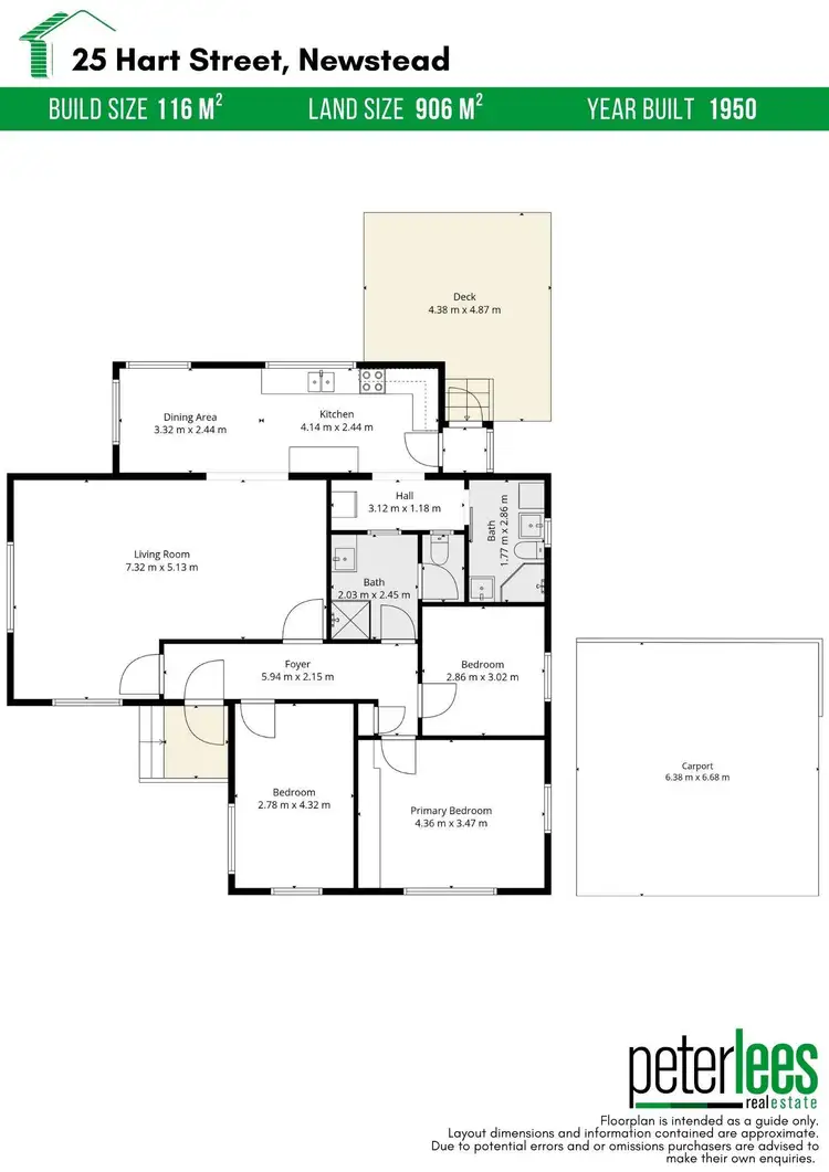 Floorplan of Homely house listing, 25 Hart Street, Newstead TAS 7250