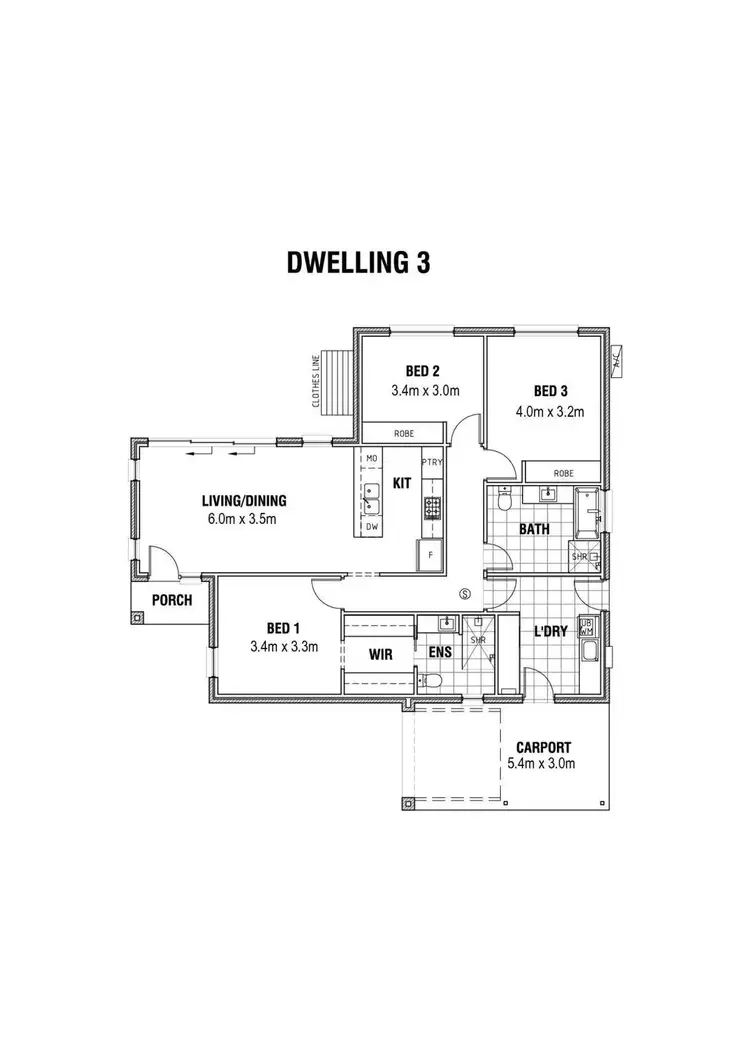 Floorplan of Homely unit listing, 3/1 Klar Avenue, Darlington SA 5047