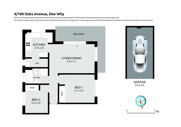 Floorplan of Homely apartment listing, 4/100 Oaks Avenue, Dee Why NSW 2099
