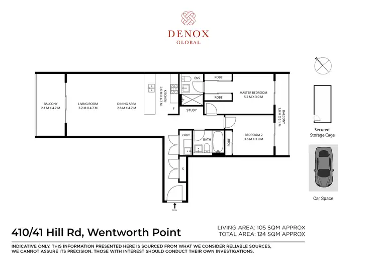 Floorplan of Homely apartment listing, Level 4/410/41 Hill Road, Wentworth Point NSW 2127