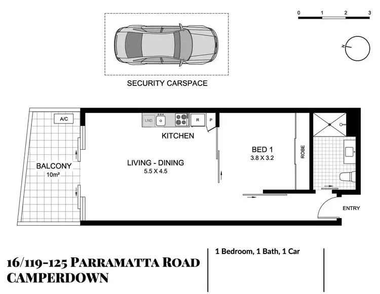 Floorplan of Homely apartment listing, 16/119-125 Parramatta Road, Camperdown NSW 2050