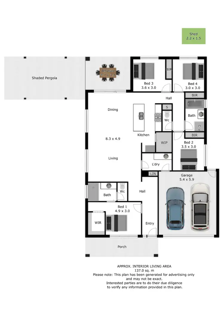 Floorplan of Homely house listing, 10 Hearst Court, Wodonga VIC 3690
