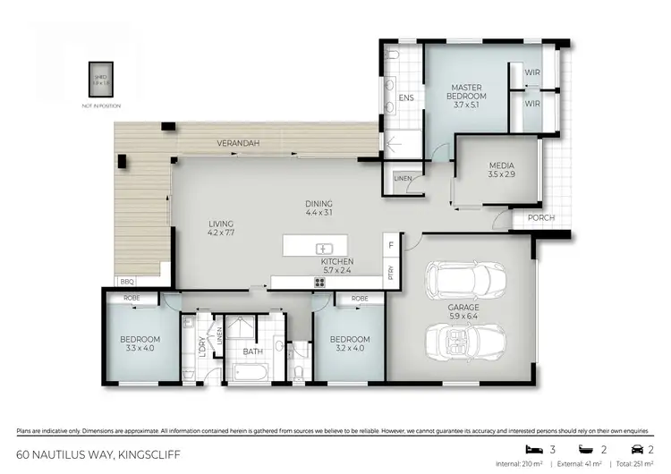 Floorplan of Homely house listing, 60 Nautilus Way, Kingscliff NSW 2487