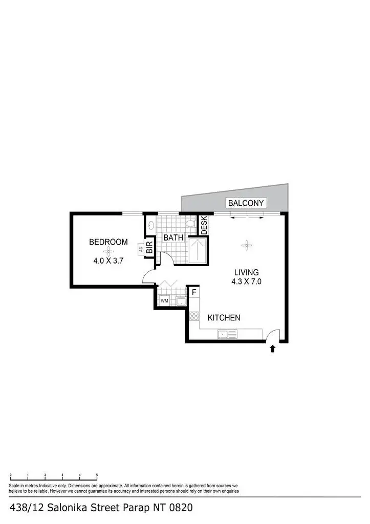 Floorplan of Homely unit listing, 438/12 Salonika Street, Parap NT 820