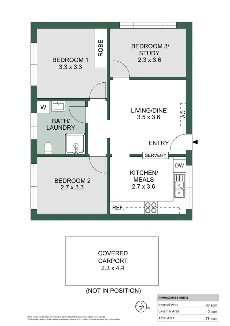 Floorplan of Homely unit listing, 1/38 Carlisle Street, Camden Park SA 5038