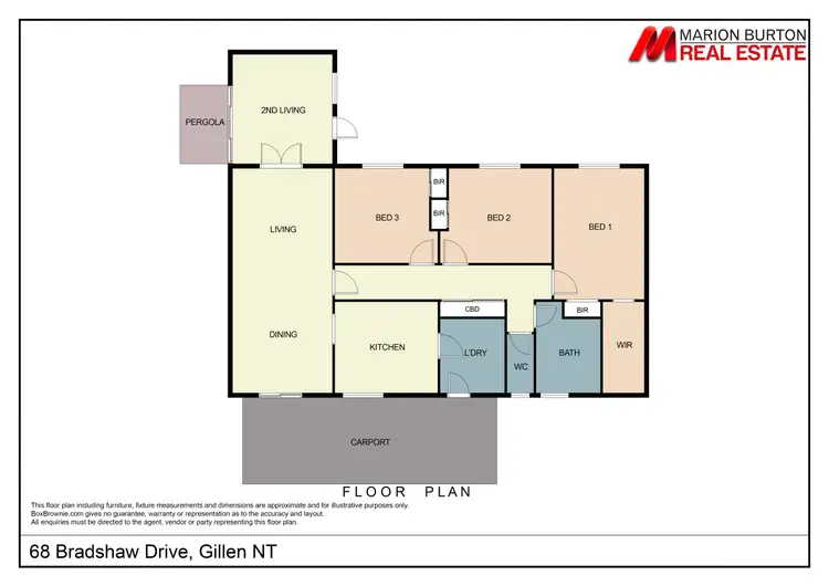 Floorplan of Homely house listing, 68 Bradshaw Drive, Gillen NT 870