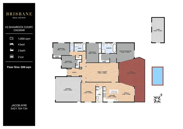 Floorplan of Homely house listing, 43 Shamrock Court, Chuwar QLD 4306