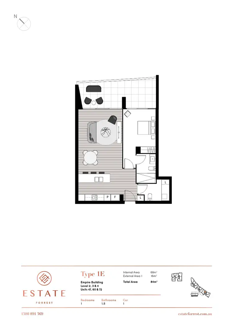 Floorplan of Homely apartment listing, 47/7 State Circle, Forrest ACT 2603