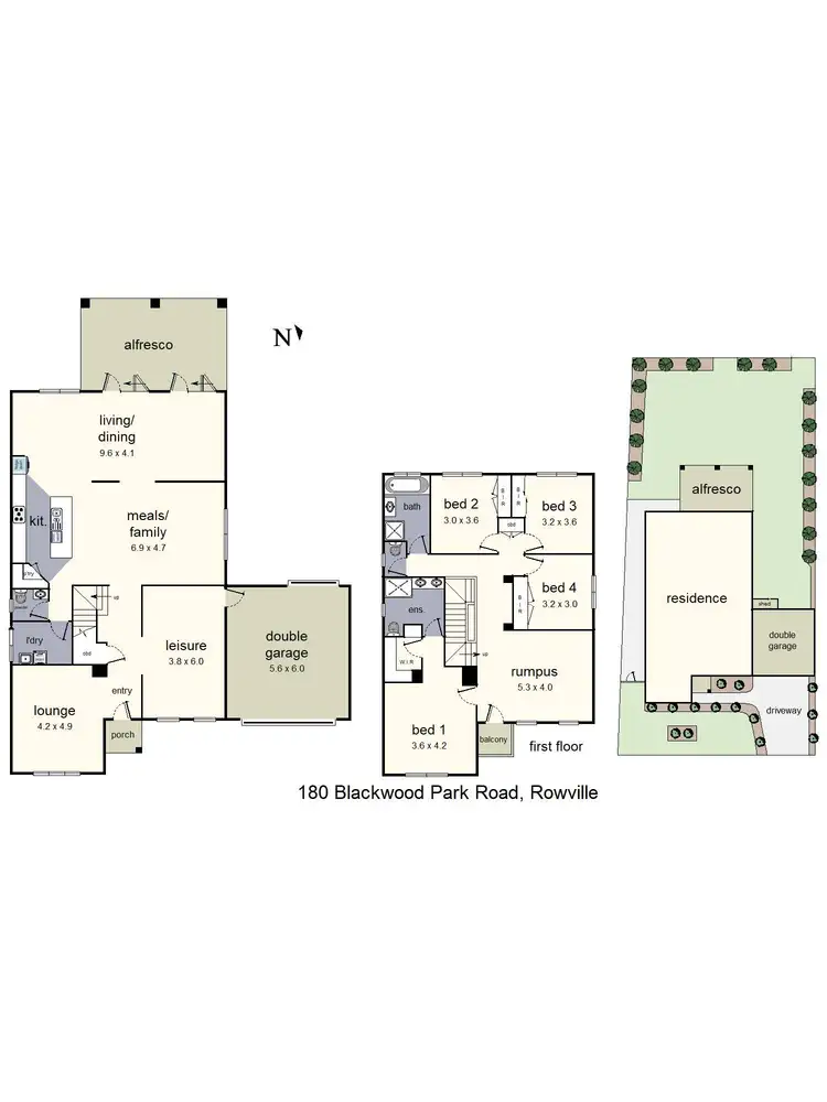 Floorplan of Homely house listing, 180 Blackwood Park Road, Rowville VIC 3178