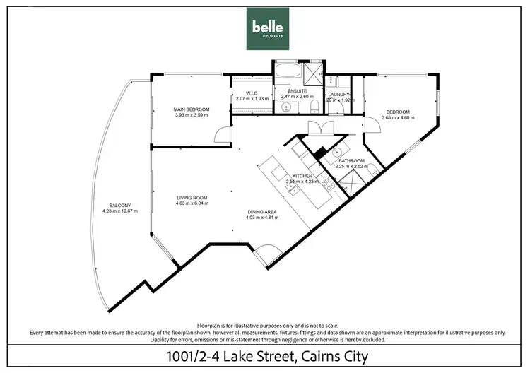 Floorplan of Homely apartment listing, 1001/2-4 Lake Street, Cairns City QLD 4870