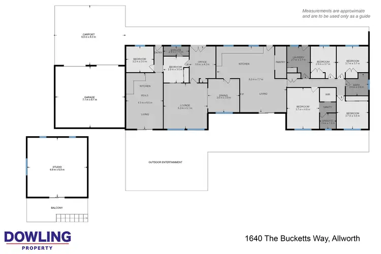Floorplan of Homely rural property listing, 1640 The Bucketts Way, Allworth NSW 2425