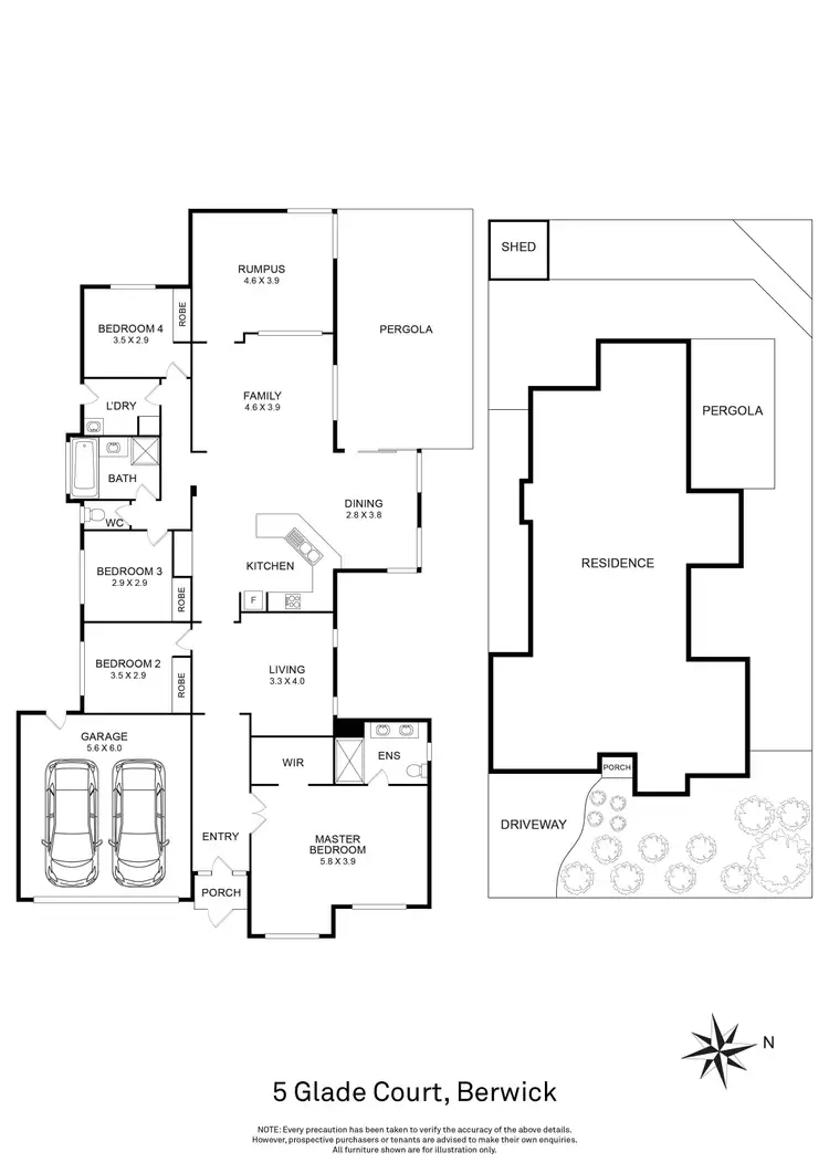 Floorplan of Homely house listing, 5 Glade Court, Berwick VIC 3806