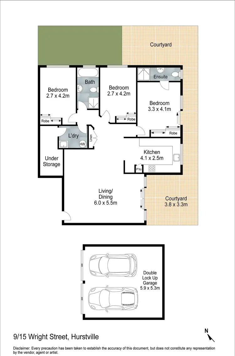 Floorplan of Homely unit listing, 9/15-19 Wright Street, Hurstville NSW 2220