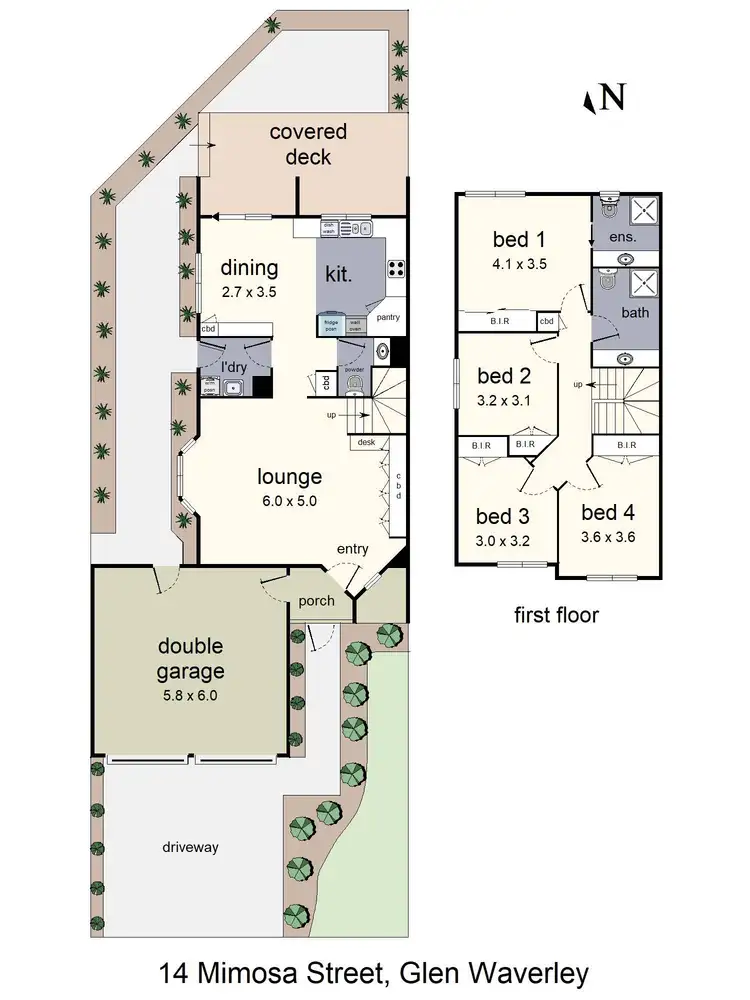 Floorplan of Homely townhouse listing, 14 Mimosa Street, Glen Waverley VIC 3150