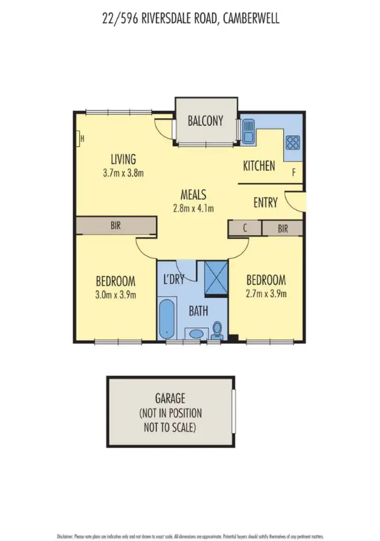 Floorplan of Homely apartment listing, 22/596 Riversdale Road, Camberwell VIC 3124