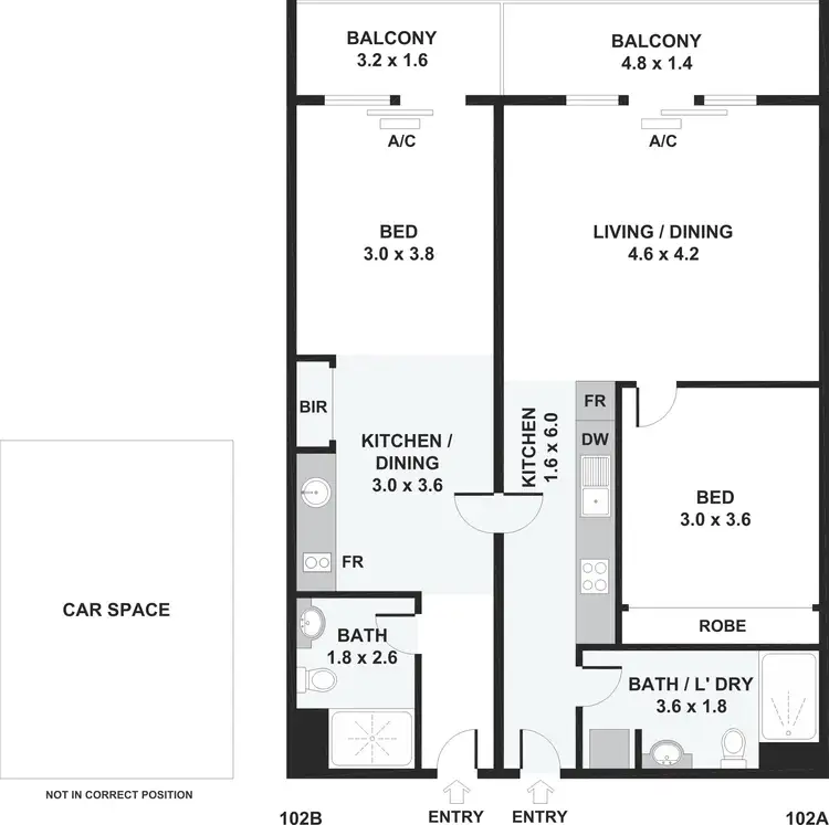 Floorplan of Homely apartment listing, 102/40 Janefield Drive, Bundoora VIC 3083