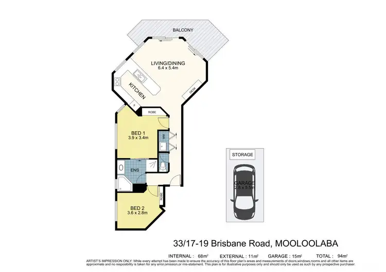 Floorplan of Homely apartment listing, 33/17-19 Brisbane Road, Mooloolaba QLD 4557
