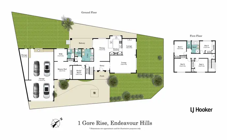 Floorplan of Homely house listing, 1 Gore Rise, Endeavour Hills VIC 3802