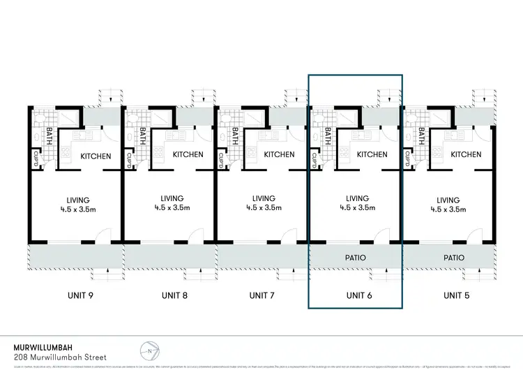 Floorplan of Homely studio listing, 6/208 Murwillumbah Street, Murwillumbah NSW 2484
