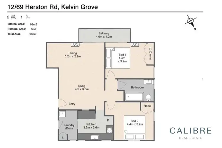 Floorplan of Homely unit listing, 12/69 Herston Road, Kelvin Grove QLD 4059