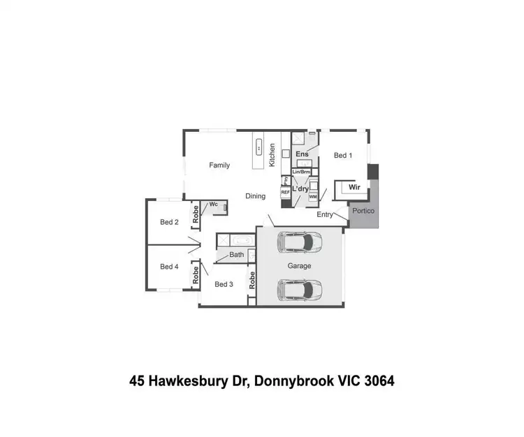 Floorplan of Homely house listing, 45 Hawkesbury Drive, Donnybrook VIC 3064