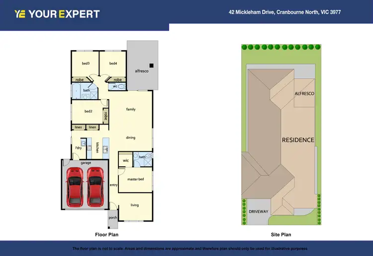 Floorplan of Homely house listing, 42 Mickleham Drive, Cranbourne North VIC 3977