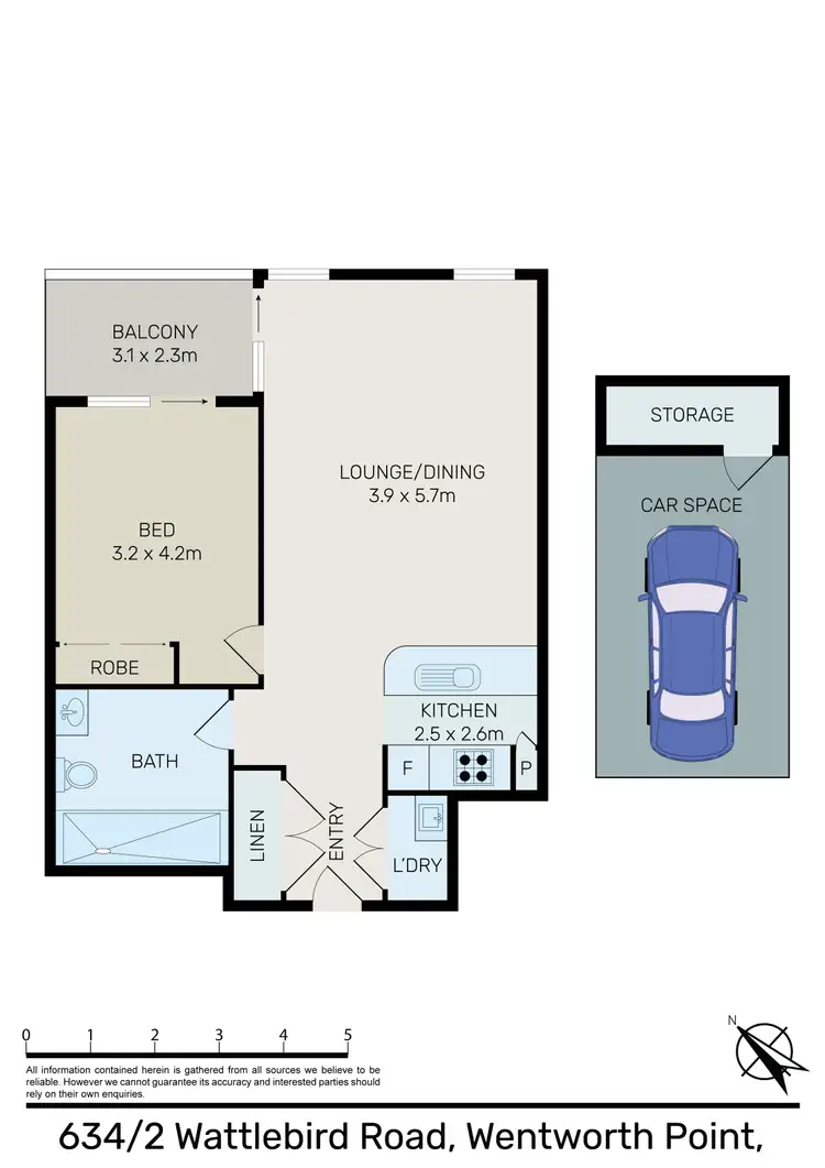 Floorplan of Homely apartment listing, 634/2 Wattlebird Road, Wentworth Point NSW 2127