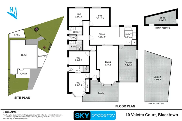 Floorplan of Homely house listing, 10 Valetta Court, Blacktown NSW 2148